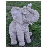 (AC) Stone Elephant Statue 17"