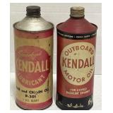 (AC) Kendall Lubricant & Motor Oil Cans. Bidding