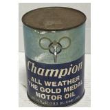(AC) Vtg. Champion All Weather Motor Oil.