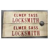 (AC)  2 Elmer Sass Locksmith Magnetic Signs and