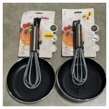 (ZZ) Care Kitchen Mini Frying Pans W/ Whisk.