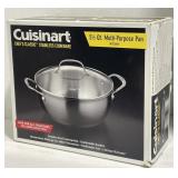 (ZZ) Cuisinart Stainless Steal 5.5Qt Pan W/ Lid.