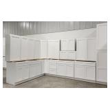 (WE) Arcadia White Kitchen Set Solid Wood Premium