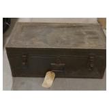 (BM) WWII Military Footlocker Full Vtg Office