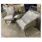 (ZZ)   Hampton Bay Harmont Wicker 3pc Chat