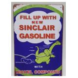 Fill Up With New Sinclair Gasoline Adv Metal Sign