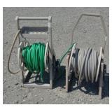 (L) Suncoast Hosemobile Whelled Hose Reels + Hose