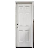 (WE) 30" 6-Panel RH Prehung Exterior Door
