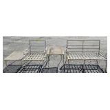 (AB) Metal Patio Set Side Tables 24Wx18L, Chair