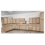 (WE) Unfinished Oak Kitchen Cabinets
