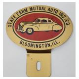 Vintage State Farm Insurance Liscence Plate Topper