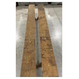 (BV) 2 Brown Wooden Benches (96x9x18")