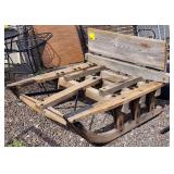 () Wood Sleigh Bench 49L x 42W x 32"H