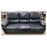 (ZZ)   Faux Leather Studded Sofa