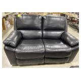 (ZZ)  Faux Leather Studded Loveseat Approx