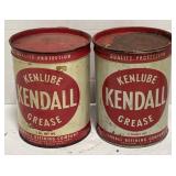 (AC) Vtg. Kendall Grease Cans. Bidding 2x Qty
