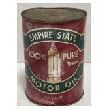 (AC) Vtg. Empire State Motor Oil Can.
