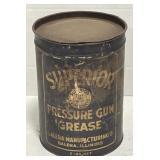 (AC) Vtg. Superior Pressure Gun Grease Can.
