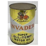 (AC) Vtg. Invader All Temp Motor Oil Can.