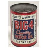 (AC) Vtg. Big 4 Motor Oil Can.