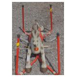 (AC) Vintage Metal Rocking Horse.( 25" X 40").