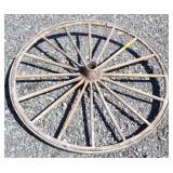 (K) Vtg. Wooden Wagon Wheel 38"