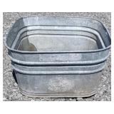 (Z) Galvanized Wash Tub 11"x14