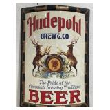(QQ) Hudepuhl Beer Plastic Sign Metal Sign, 23in