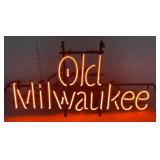 (QQ) Vtg. Old Milwaukee Neon Sign, 13in x 25in