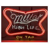 (QQ) Vtg. Miller High Life 3Color Flashing Neon