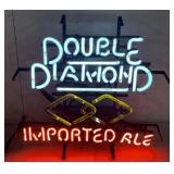 (QQ) Vtg Double Diamond Imported Ale 3 Color Neon