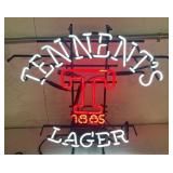 (QQ) Tennents Lager 2 Color Neon Sign, 25in x