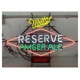 (QQ) Miller Reserve Amber Ale 4 Color Neon Sign,