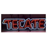 (QQ) Tecate 2 Color Neon Sign, 8in x 24in