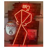 (QQ) Coors Light Plex Plate, Neon Sign, 32in x