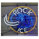 (QQ) Rock Ice 3 Color Neon Sign, 23in x 25in