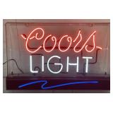 (QQ) Coors Light 2 Color Neon Sign, Plex Plate