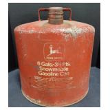 (BZ) John Deere 6 Gallon Metal Snowmobile