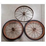 (AV) Pair Of 13" Cart Tires And Single 15 3/4 Rim