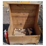 (AC) Wooden Firewood Storage Box 32"x24"x40"