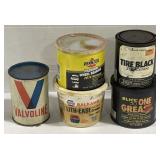 (AC) Oil & Grease Cans. Valvoline, Pennzoil, &