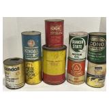 (AC) Various Cans Of Motor Oil and Grease.