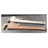 (BZ) Ridgid 24" Pipe Wrenches Aluminum 824 Steel