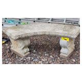 (AJ) Concrete Garden Bench 49W x 18H