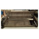 (K) Wood Porch Swing Vintage 59 x 23 x 20 +