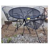 (AJ) Patio Table & Chair Set 41.5D x 27.5"H &