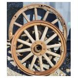 () Vtg Wagon Wheels 22" & 25" D (Bidding On One