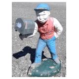(CC) Concrete Mail Boy Statue 27"