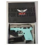 New In Case Blue SCCY CPX-1 9mm Semi-Auto Pistol