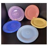 Fiesta Ware Pastel Ceramic PlatesApprox 12in